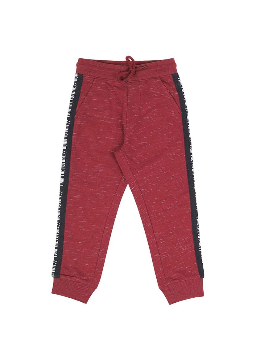maroon cotton joggers trouser