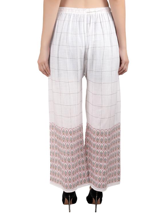 drawstring waist checkered palazzo - 17282635 - Standard Image - 2
