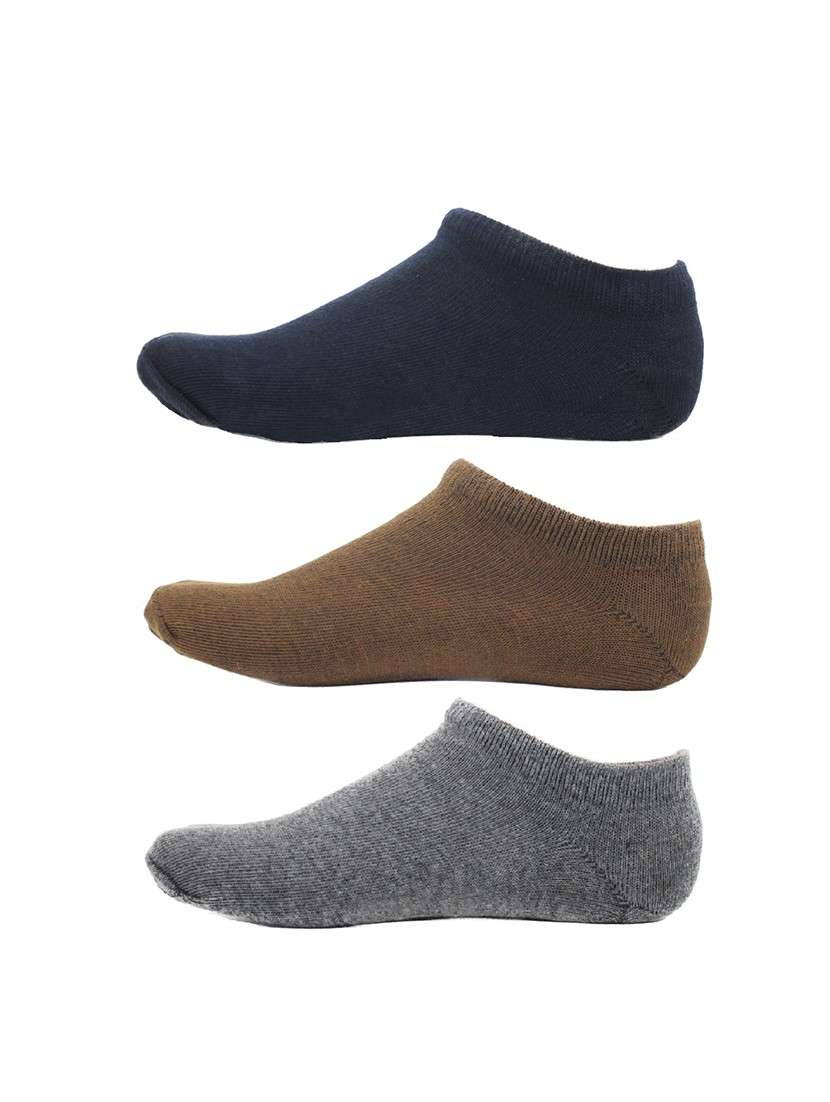 men pack of 3 solid ankle length  sock
