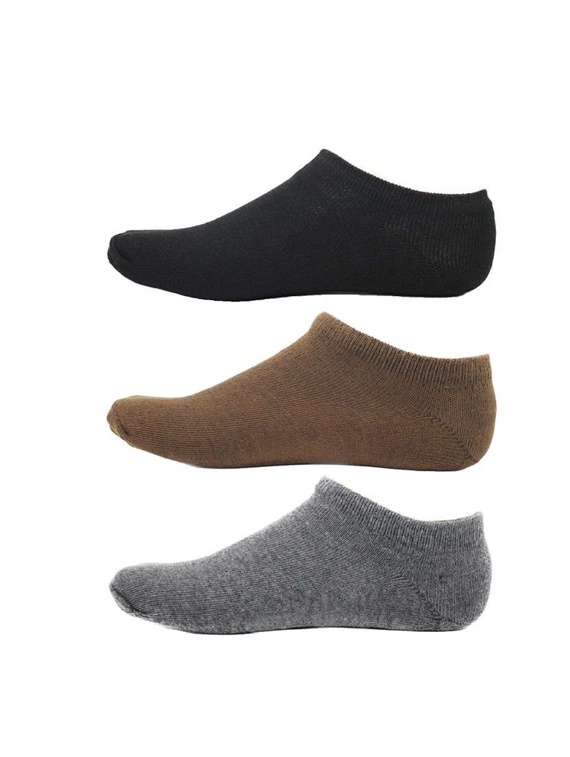 men pack of 3 solid ankle length  sock