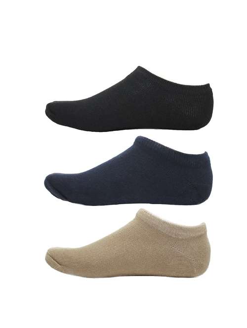 men pack of 3 solid ankle length sock - 17287626 - Standard Image - 0