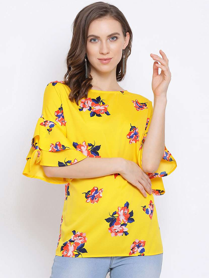 bell sleeves floral top 