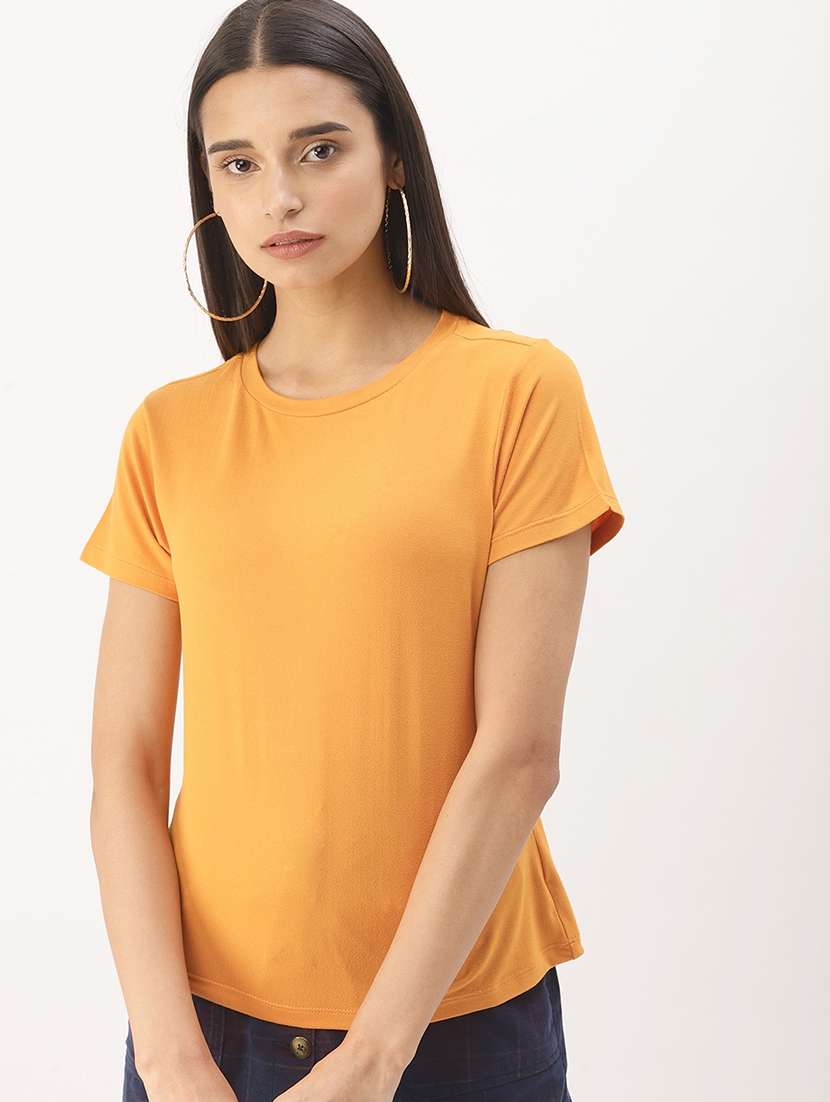 round neck solid tee 