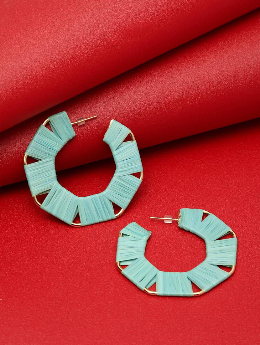 green metal hoop earring - 17289360 - Zoom Image - 0