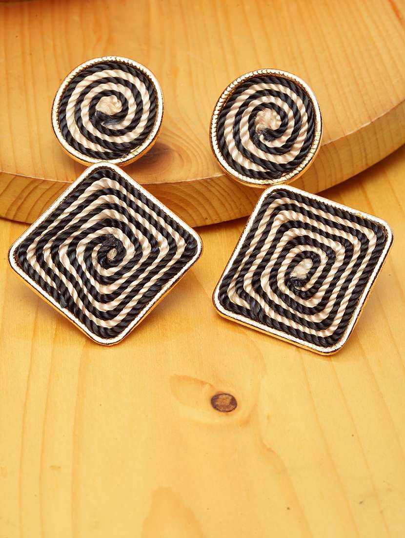 multi colored metal drop earring