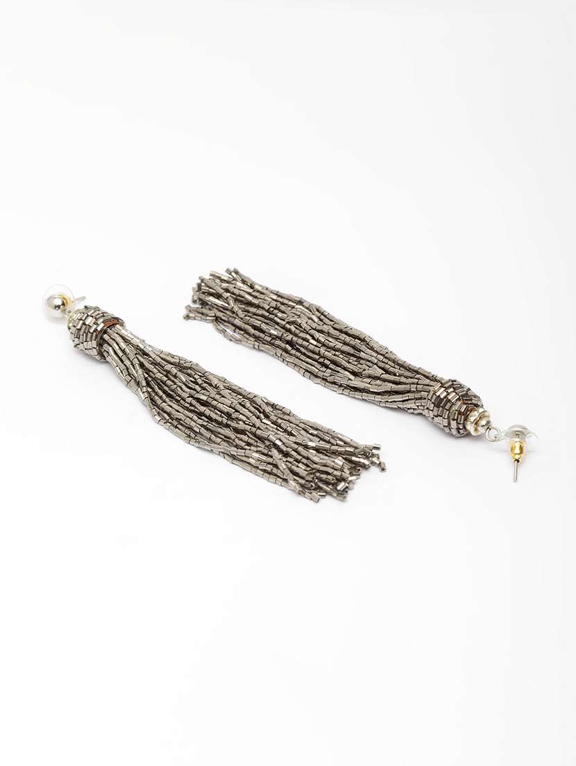 Silver Metal Drop Earring