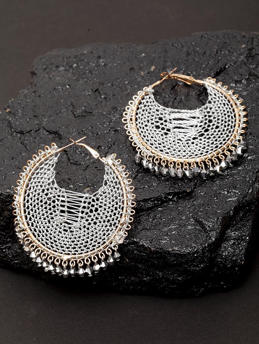 silver metal drop earring - 17289386 - Zoom Image - 0