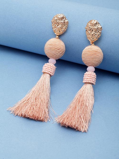 gold metal drop earring - 17289392 - Standard Image - 0