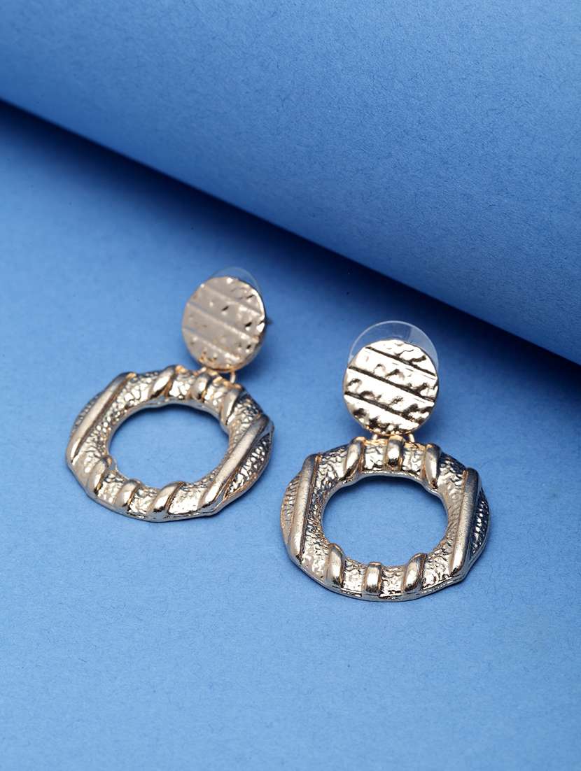 gold metal drop earring