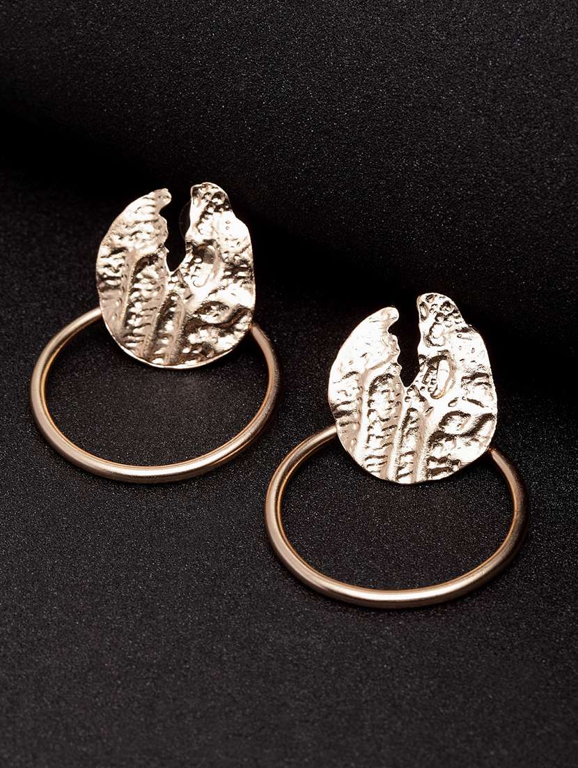 Gold Metal Drop Earring