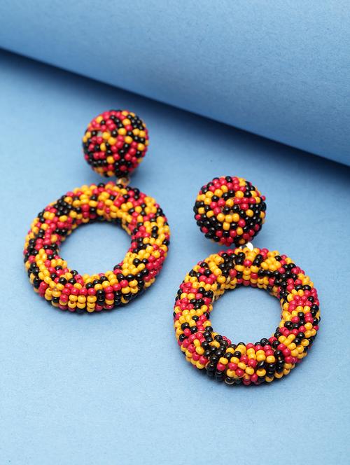 multi colored metal drop earring - 17289404 -  Standard Image - 0