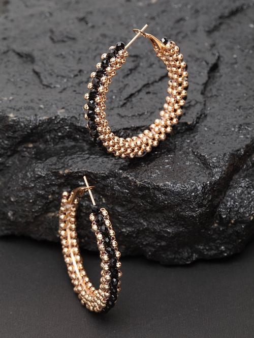 black metal hoop earring - 17289430 -  Standard Image - 0