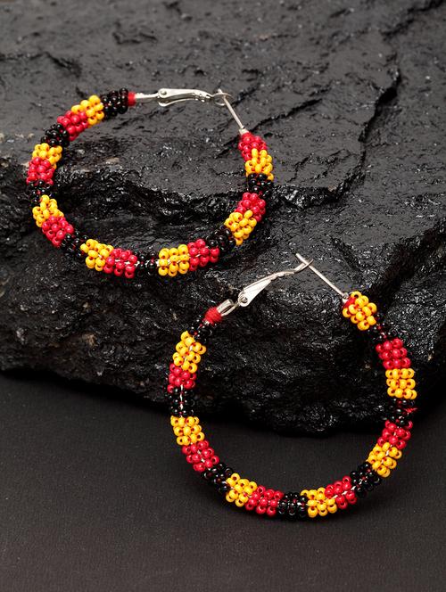 multi colored metal hoop earring - 17289434 -  Standard Image - 0