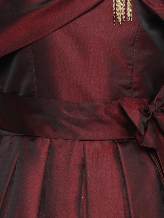 red satin party gown - 17289460 - Standard Image - 2