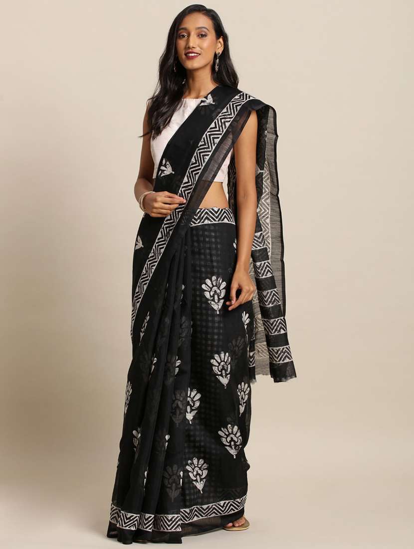 floral banarasi saree with blouse