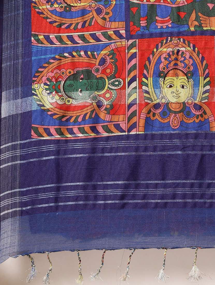 kalamkari printed saree with blouse - 17290147 - Standard Image - 2