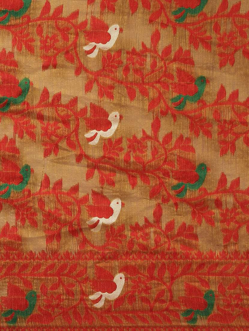 self design jamdani saree with blouse - 17290178 -  Standard Image - 2