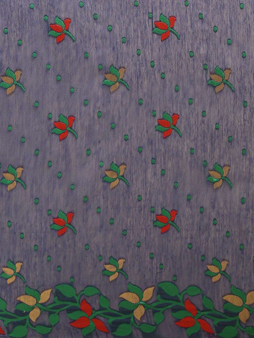 self design jamdani saree with blouse - 17290182 -  Standard Image - 2