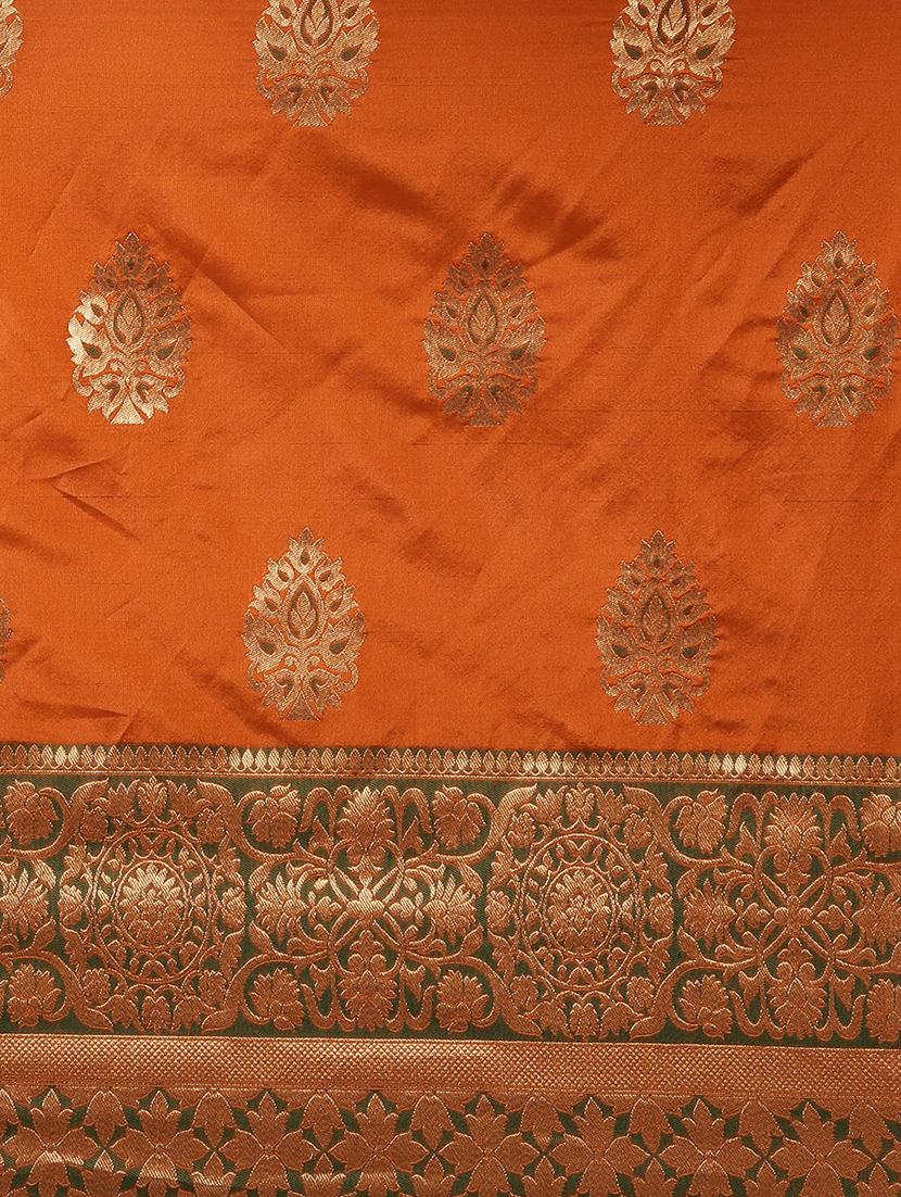 self design banarasi saree with blouse - 17290214 - Standard Image - 2