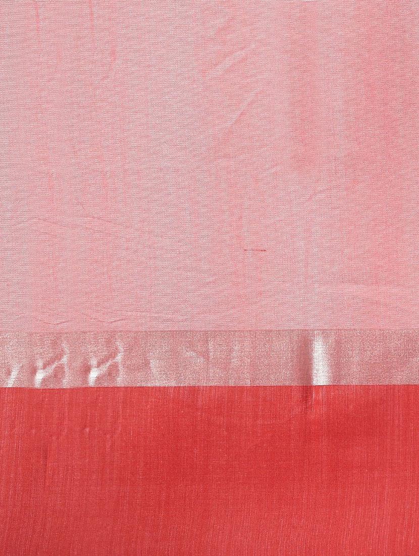 solid bordered saree with blouse - 17290270 - Standard Image - 2