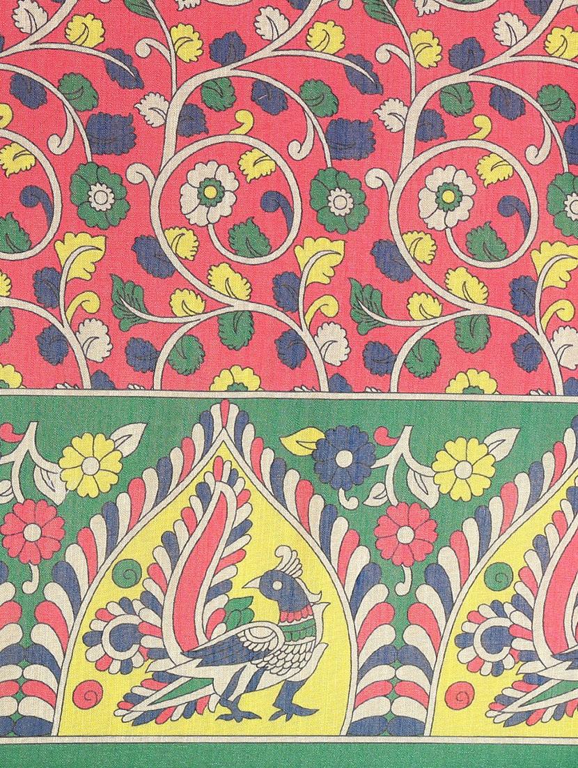 kalamkari printed saree with blouse - 17290274 - Standard Image - 2
