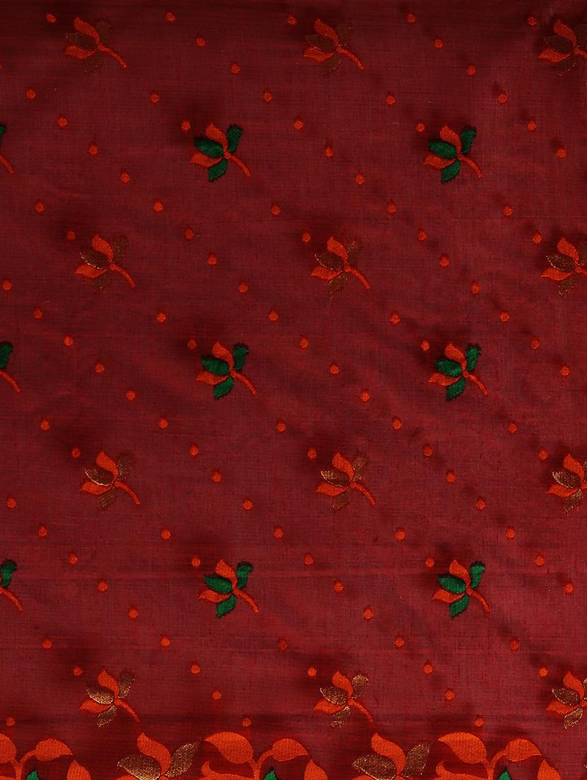 floral jamdani saree with blouse - 17290285 - Standard Image - 2