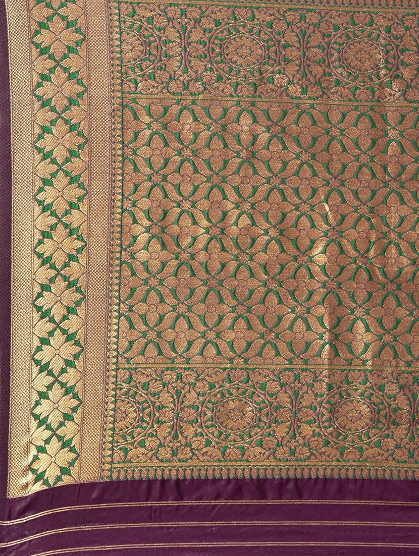 self design banarasi saree with blouse - 17290290 -  Standard Image - 2