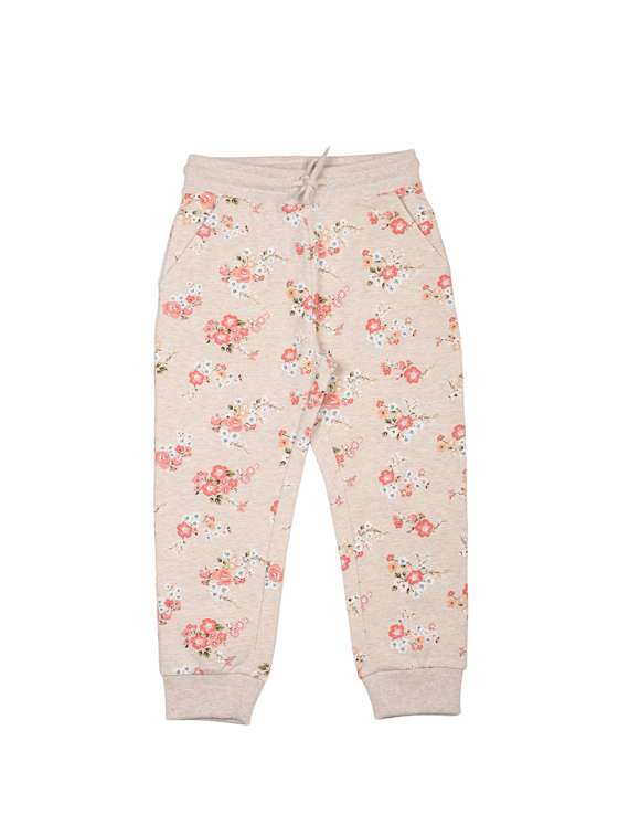 beige cotton blend jogger 