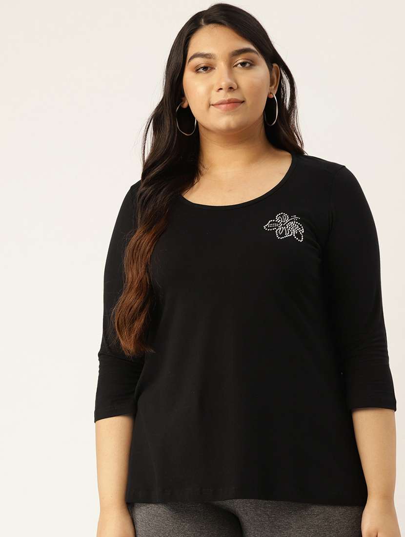women's plain round neck t-shirt