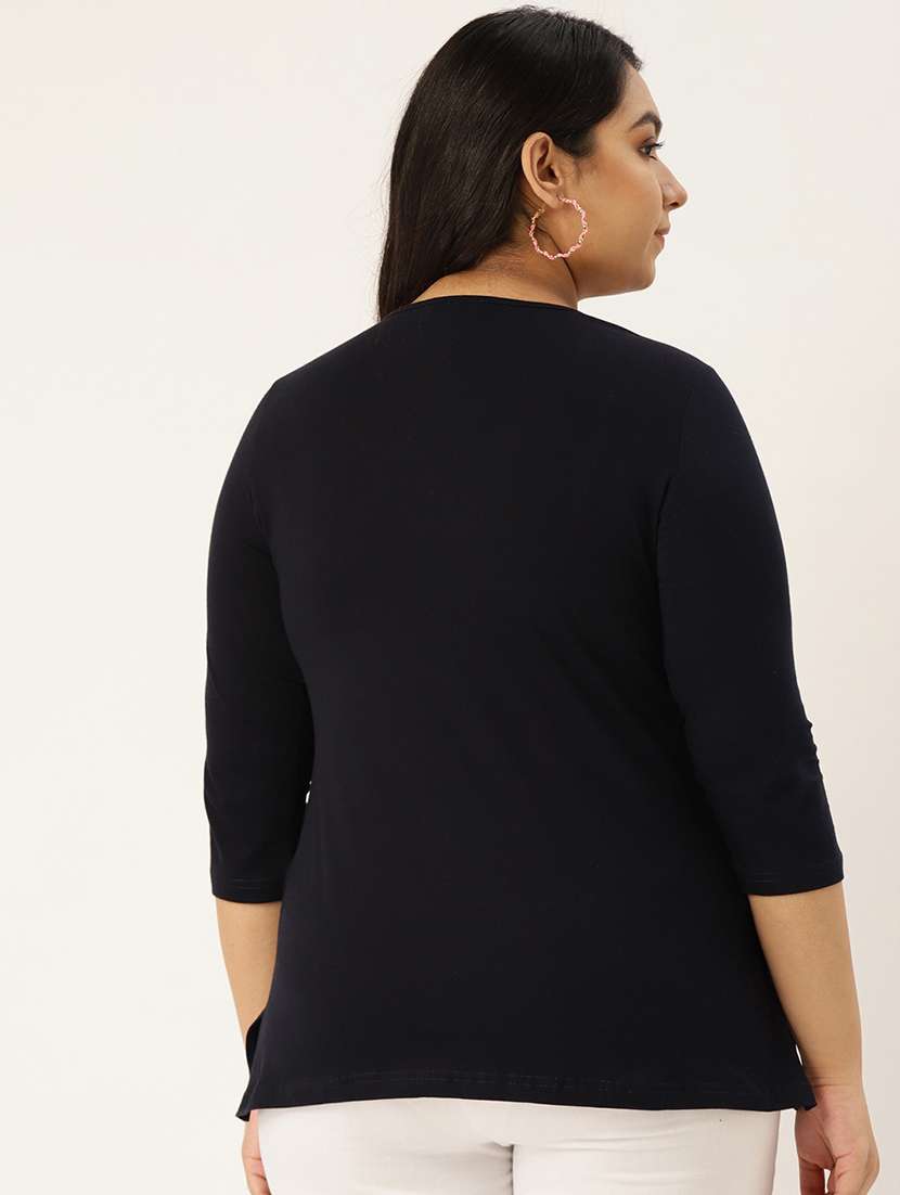 women's plain round neck t-shirt - 17291048 -  Standard Image - 2