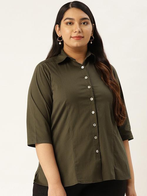 solid plus shirt - 17291164 - Standard Image - 0