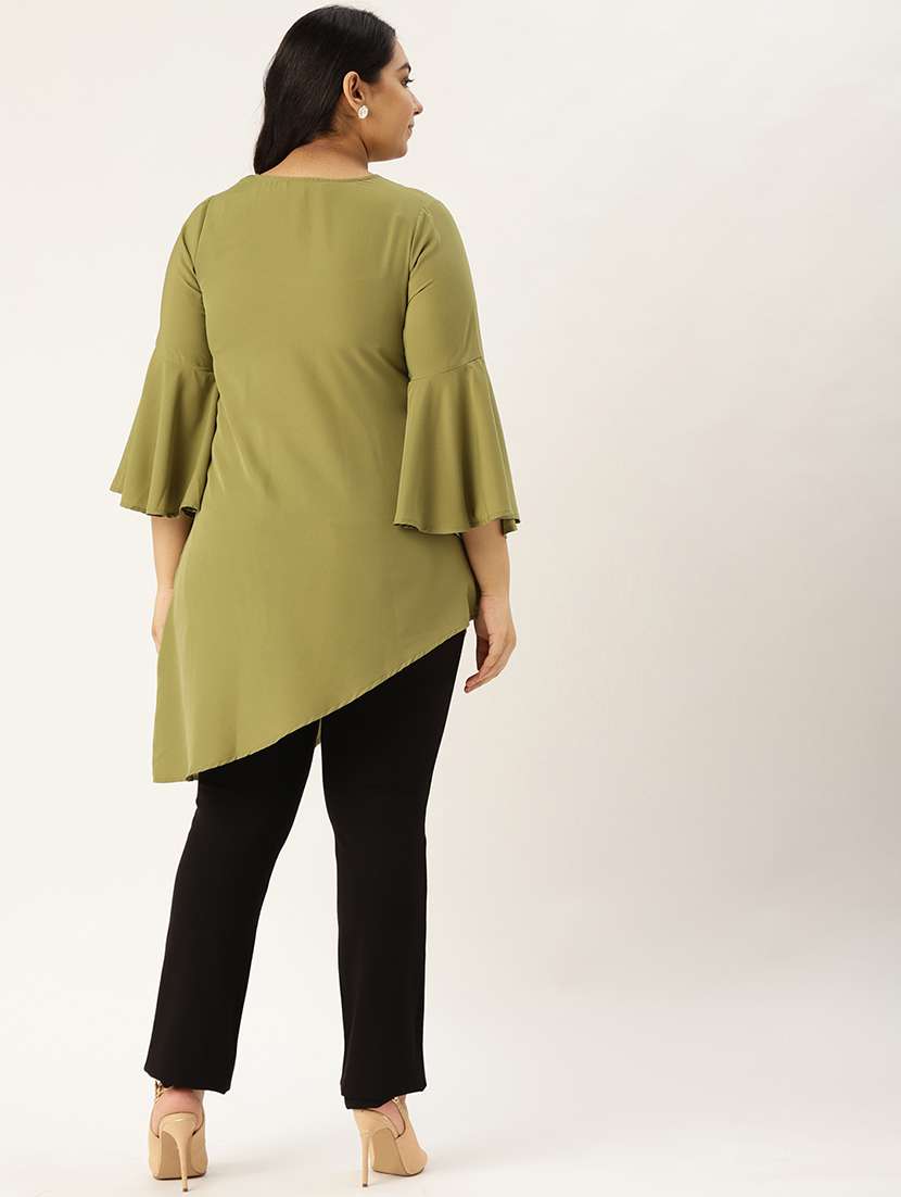 women's layered notch neck top - 17291597 - Standard Image - 2