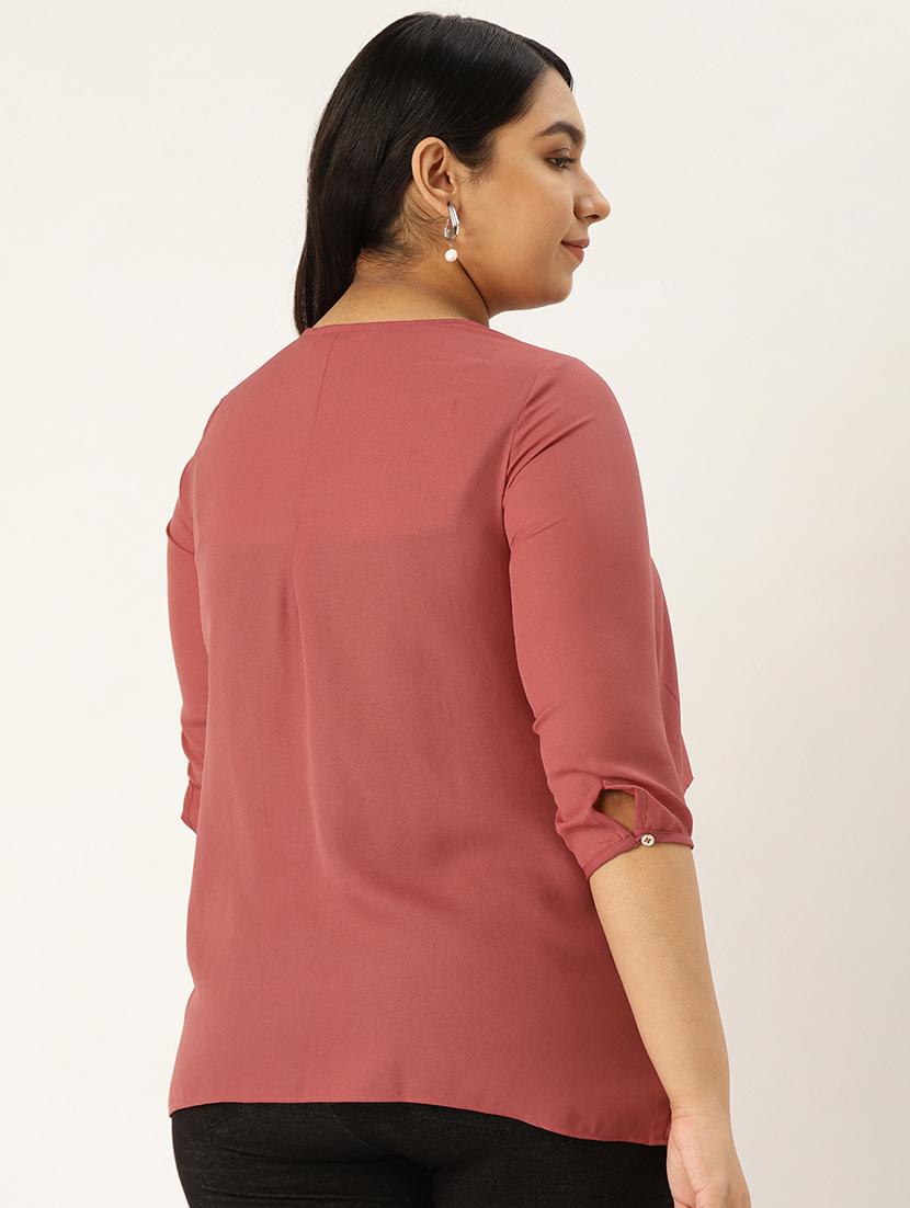 zipper detail plus top - 17293011 - Standard Image - 2