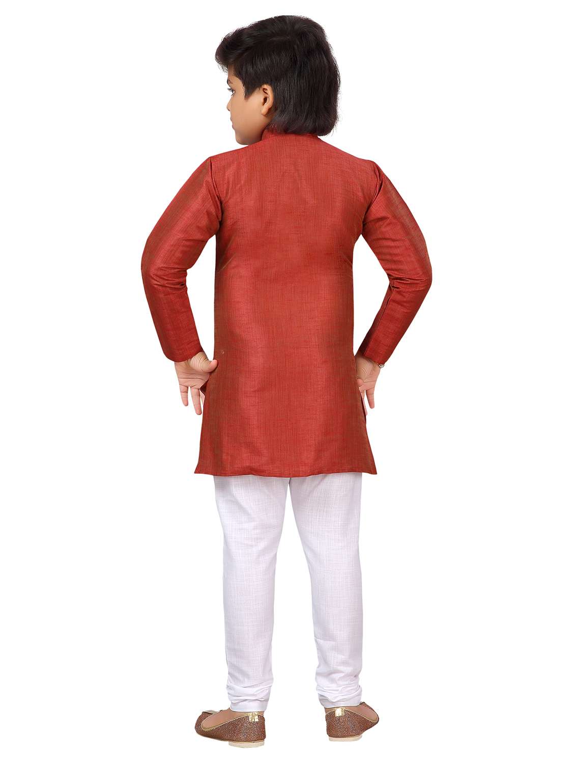 red kurta fabric cotton silk, pajama sets kurtas & set - 17295595 - Standard Image - 2