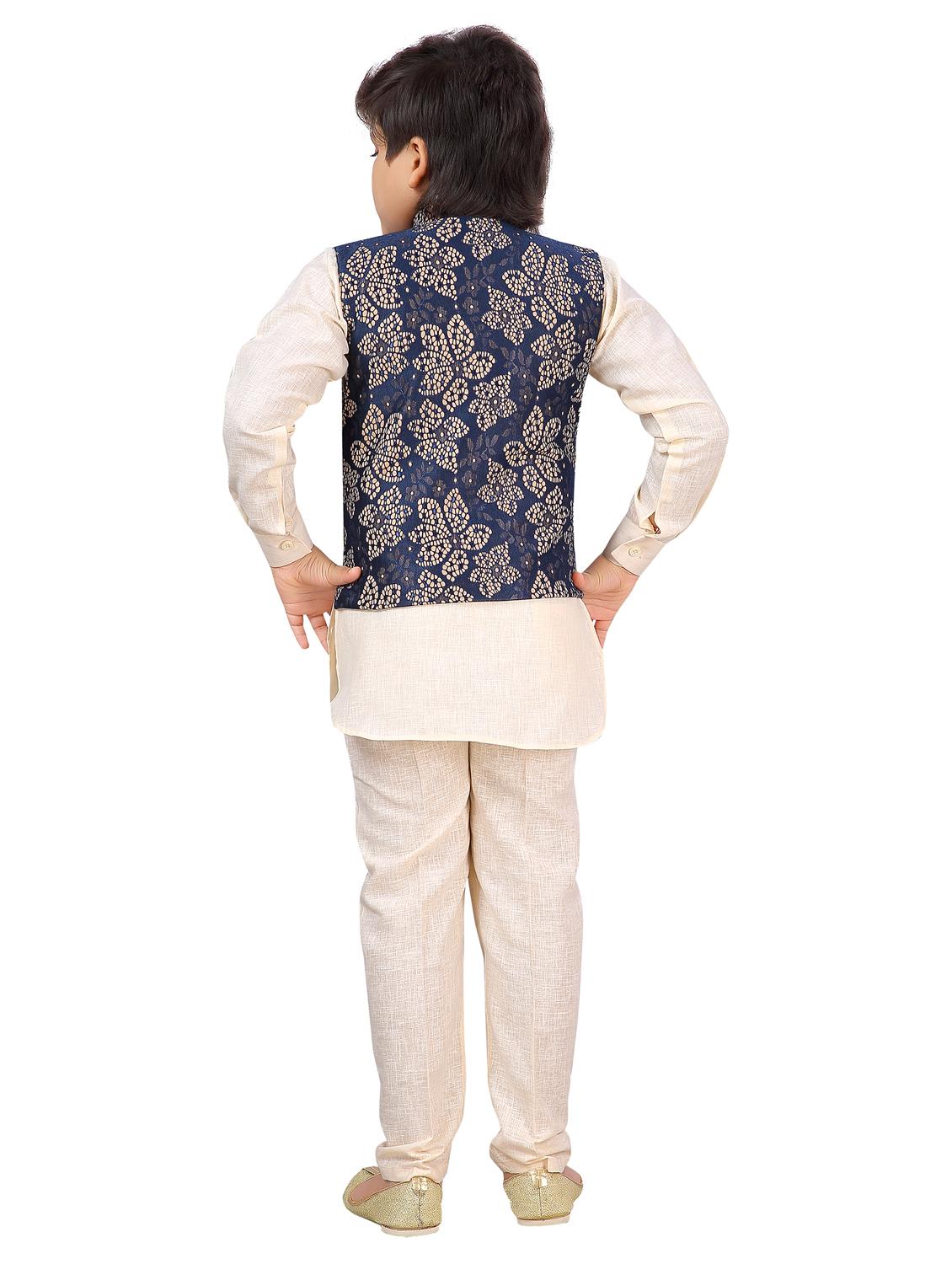 blue cotton kurta sets kurtas & set - 17295596 - Standard Image - 2