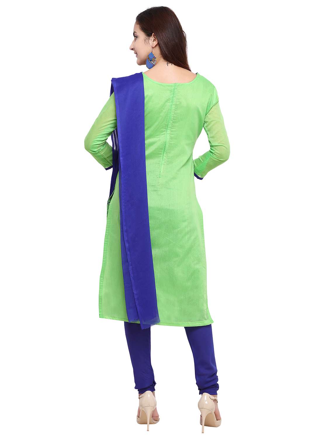 embroidered churidaar unstitched suit - 17297681 -  Standard Image - 2