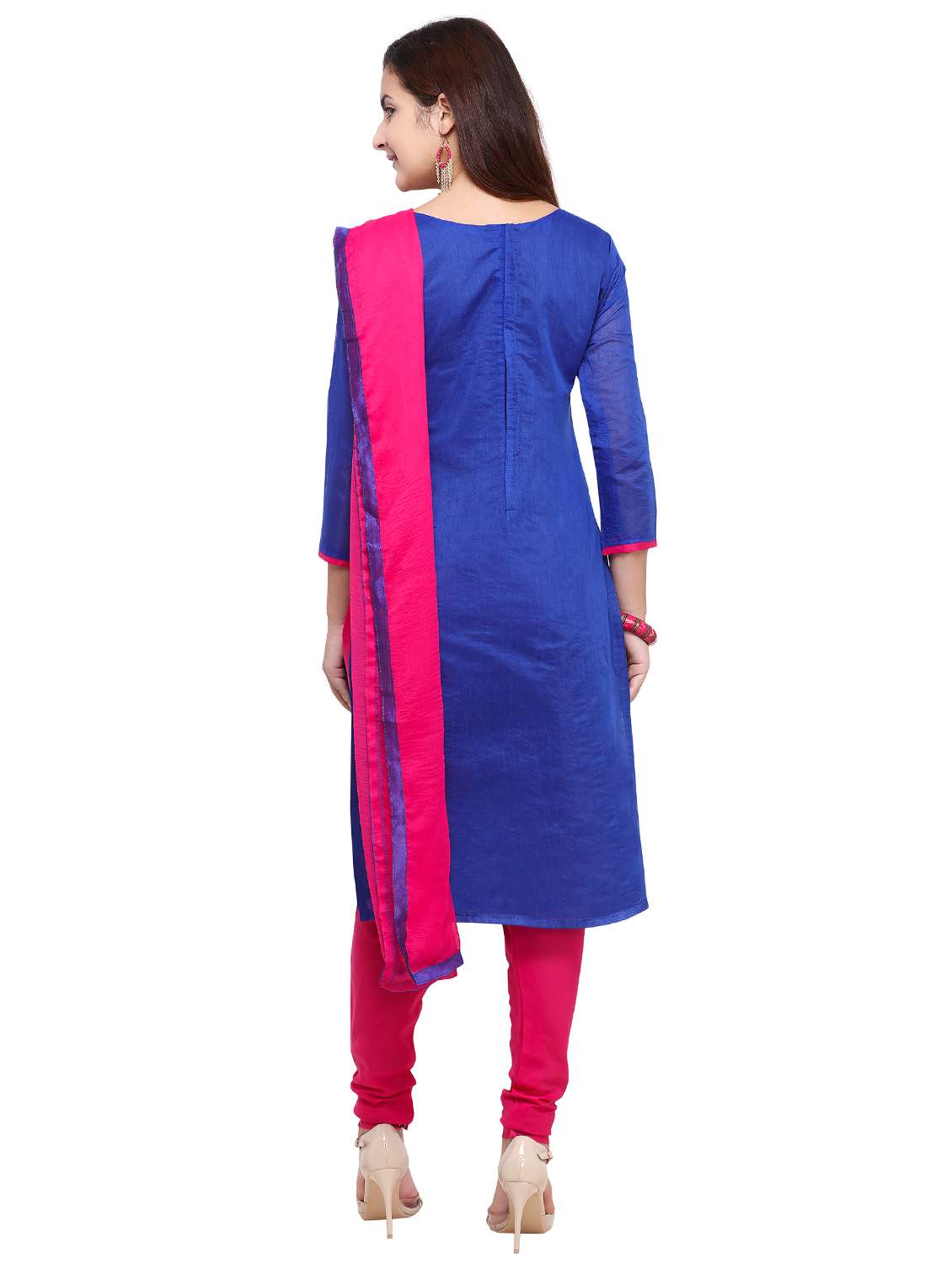 embroidered churidaar unstitched suit - 17297682 -  Standard Image - 2