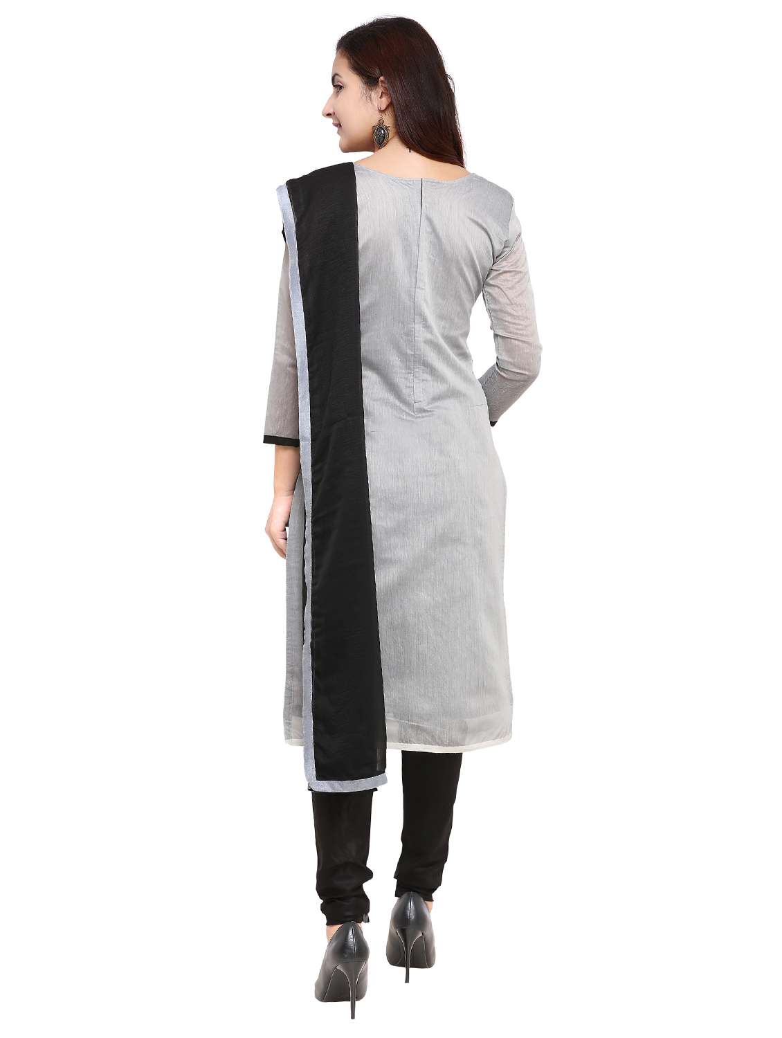 embroidered churidaar unstitched suit - 17297686 -  Standard Image - 2