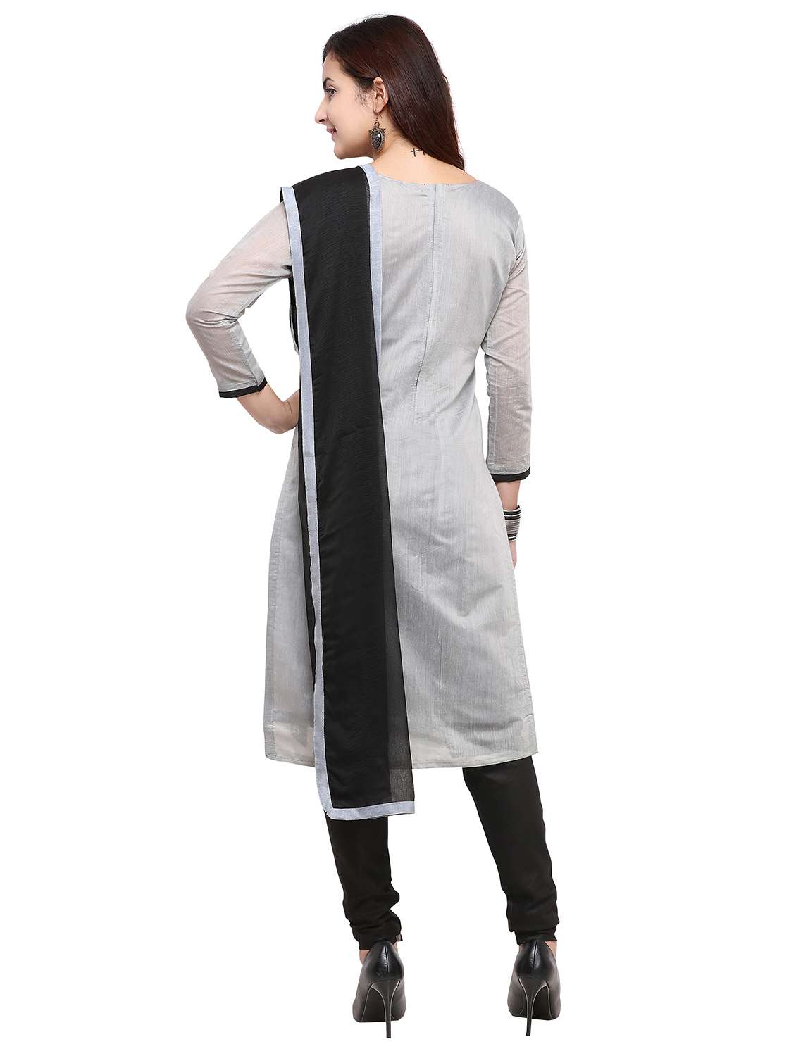 embroidered churidaar unstitched suit - 17297687 -  Standard Image - 2