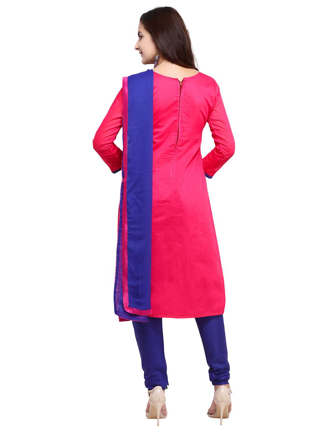 embroidered churidaar unstitched suit - 17297688 -  Standard Image - 2