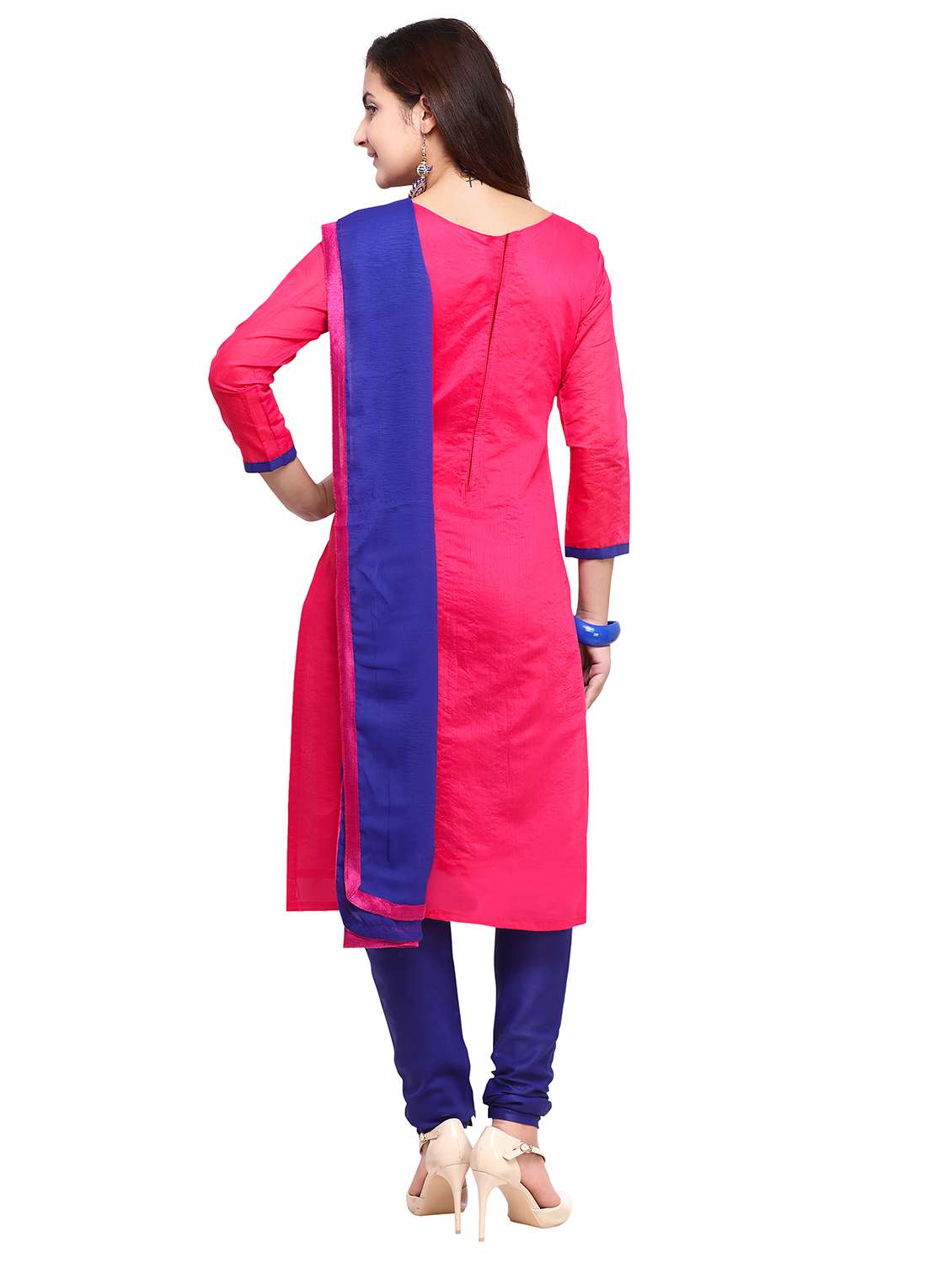 embroidered churidaar unstitched suit - 17297689 -  Standard Image - 2