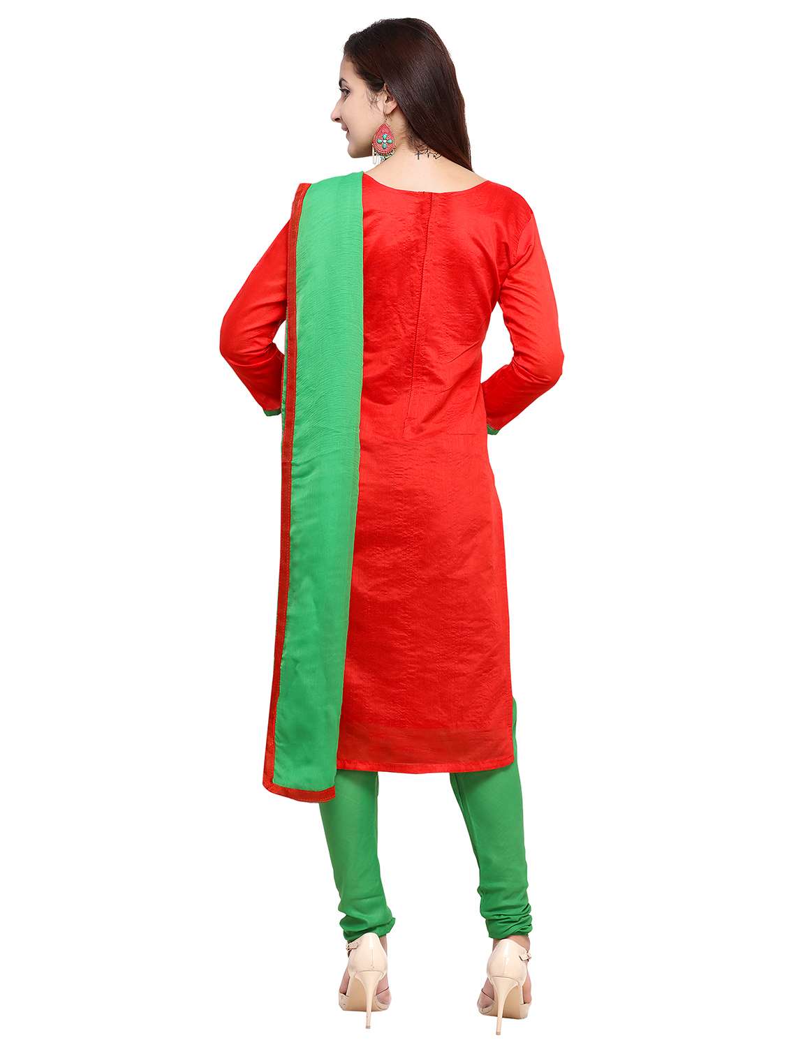 embroidered churidaar unstitched suit - 17297693 -  Standard Image - 2