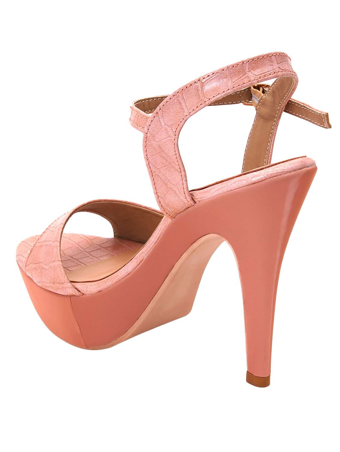 pink pu ankle strap sandals - 17298237 - Standard Image - 2