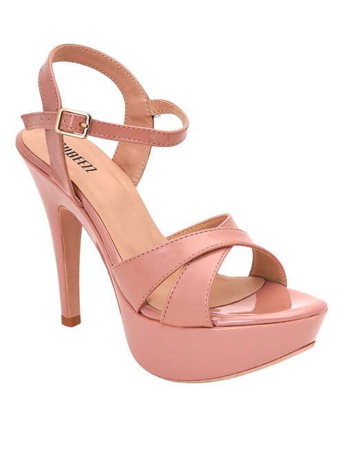 pink pu ankle strap sandals - 17298242 -  Standard Image - 0
