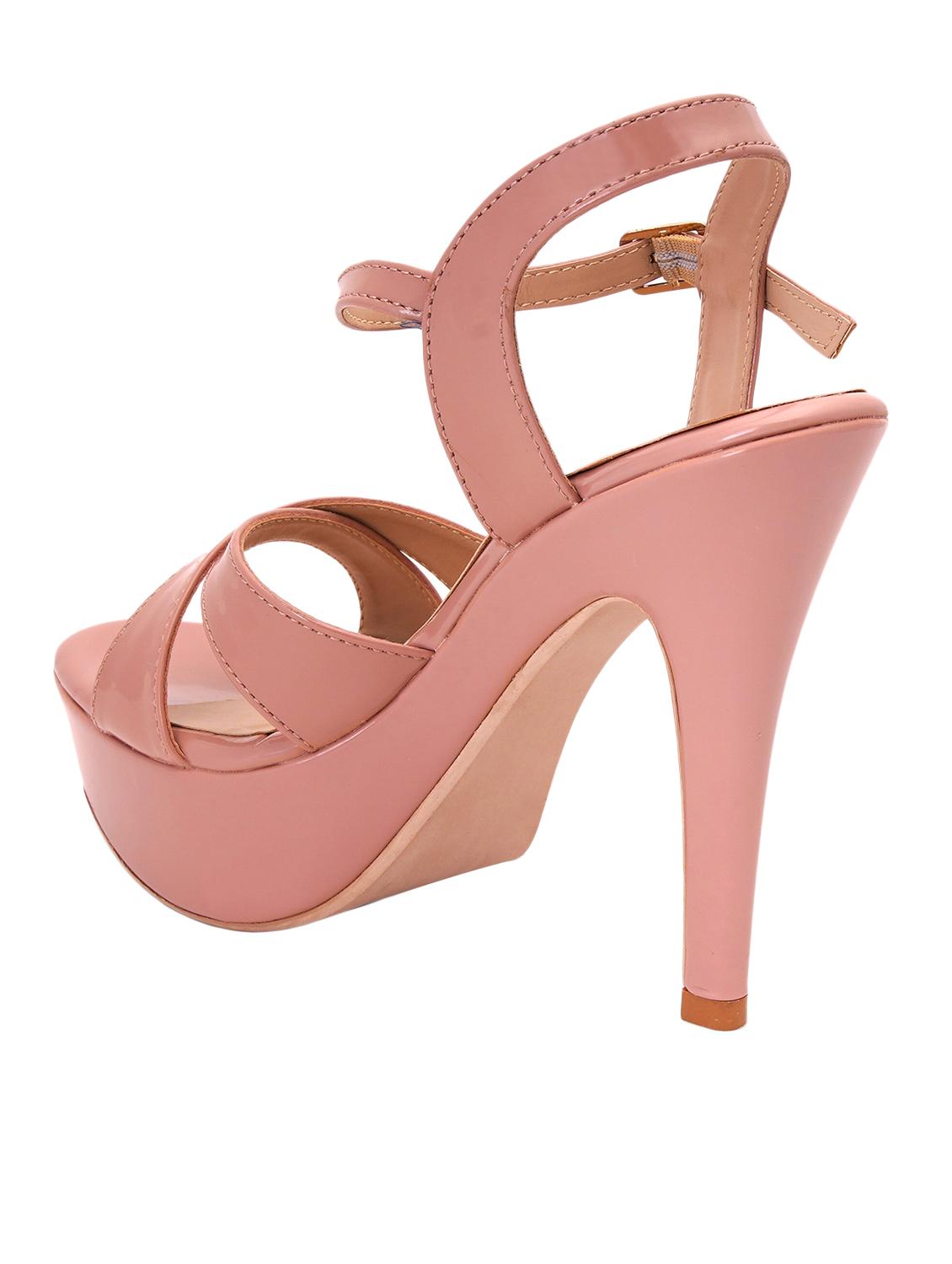 pink pu ankle strap sandals - 17298242 - Standard Image - 2