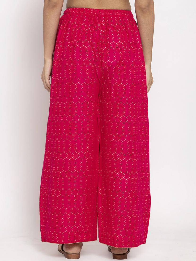 fuchsia flared palazzo - 17298361 - Standard Image - 2
