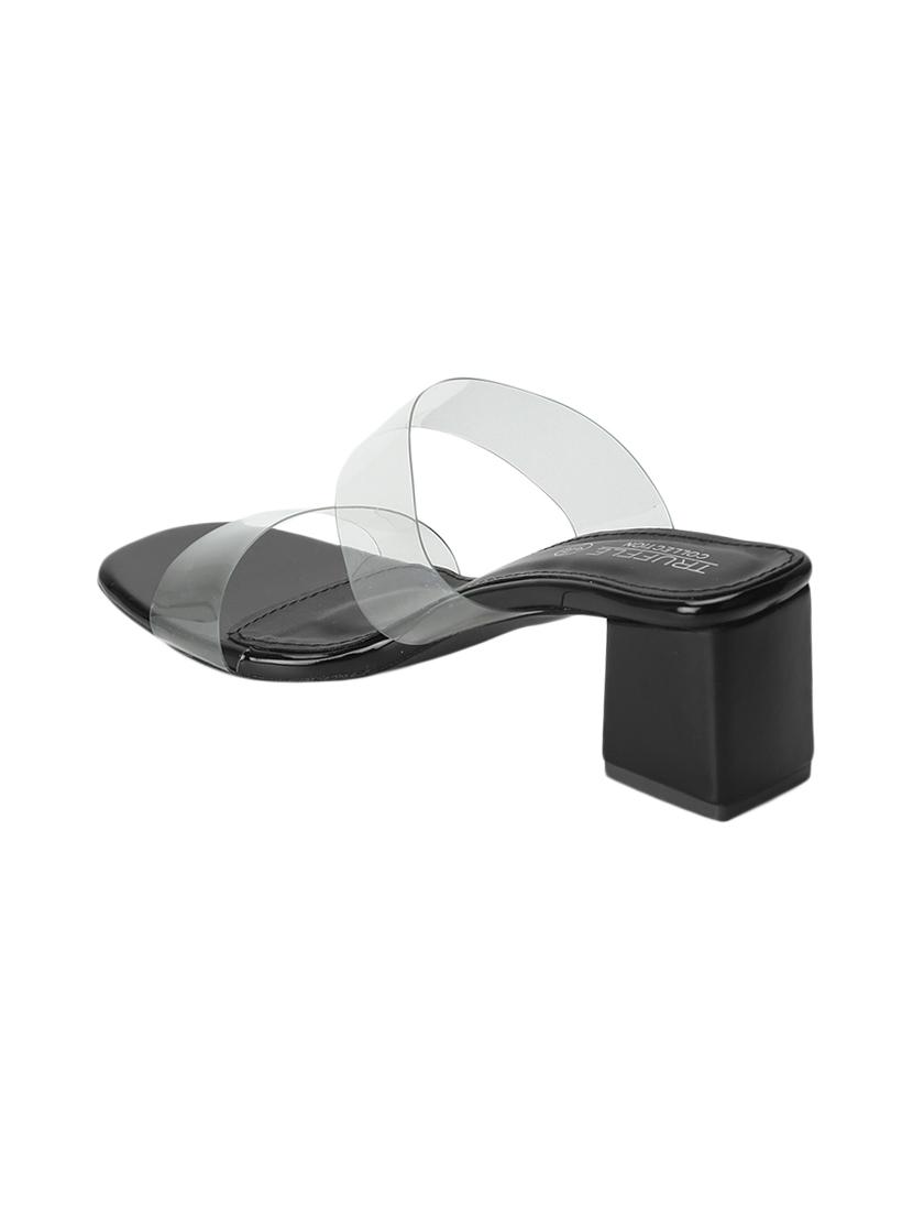 black pu mules sandals - 17300145 -  Standard Image - 2