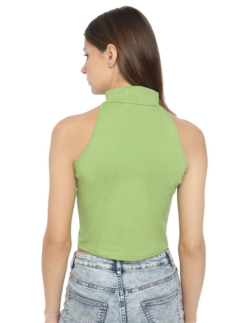 halter neck crop top  - 17300182 -  Standard Image - 2