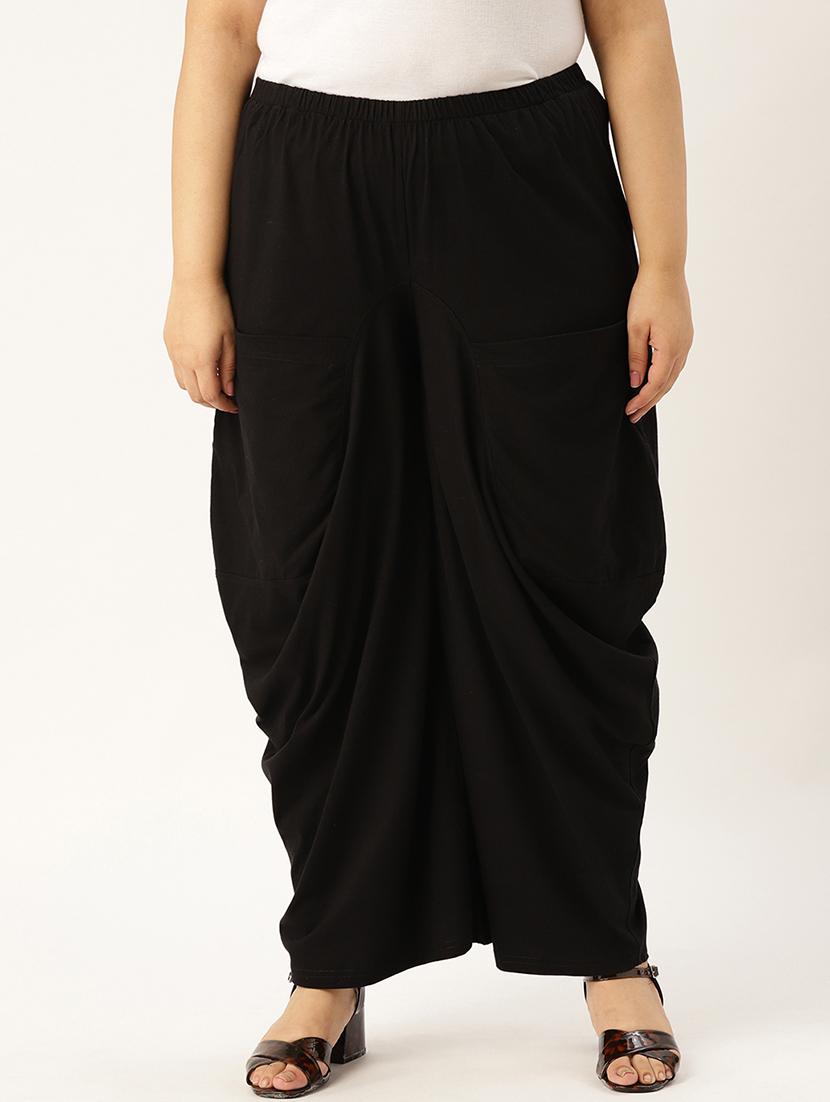 solid wide leg dhoti salwar - 17300408 -  Zoom Image - 0