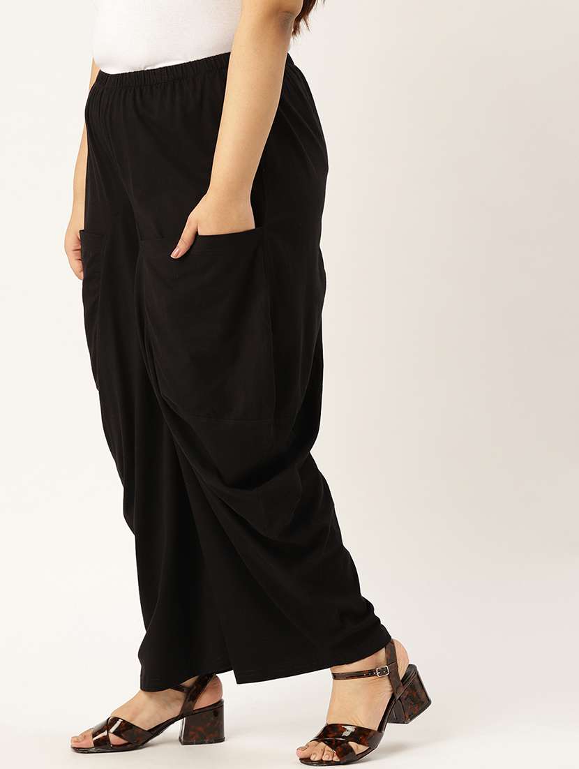 Solid Wide Leg Dhoti Salwar